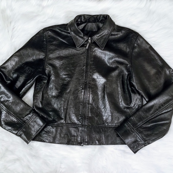 LIZ CLAIBORNE Lizsport Leather Jacket - Picture 6 of 8